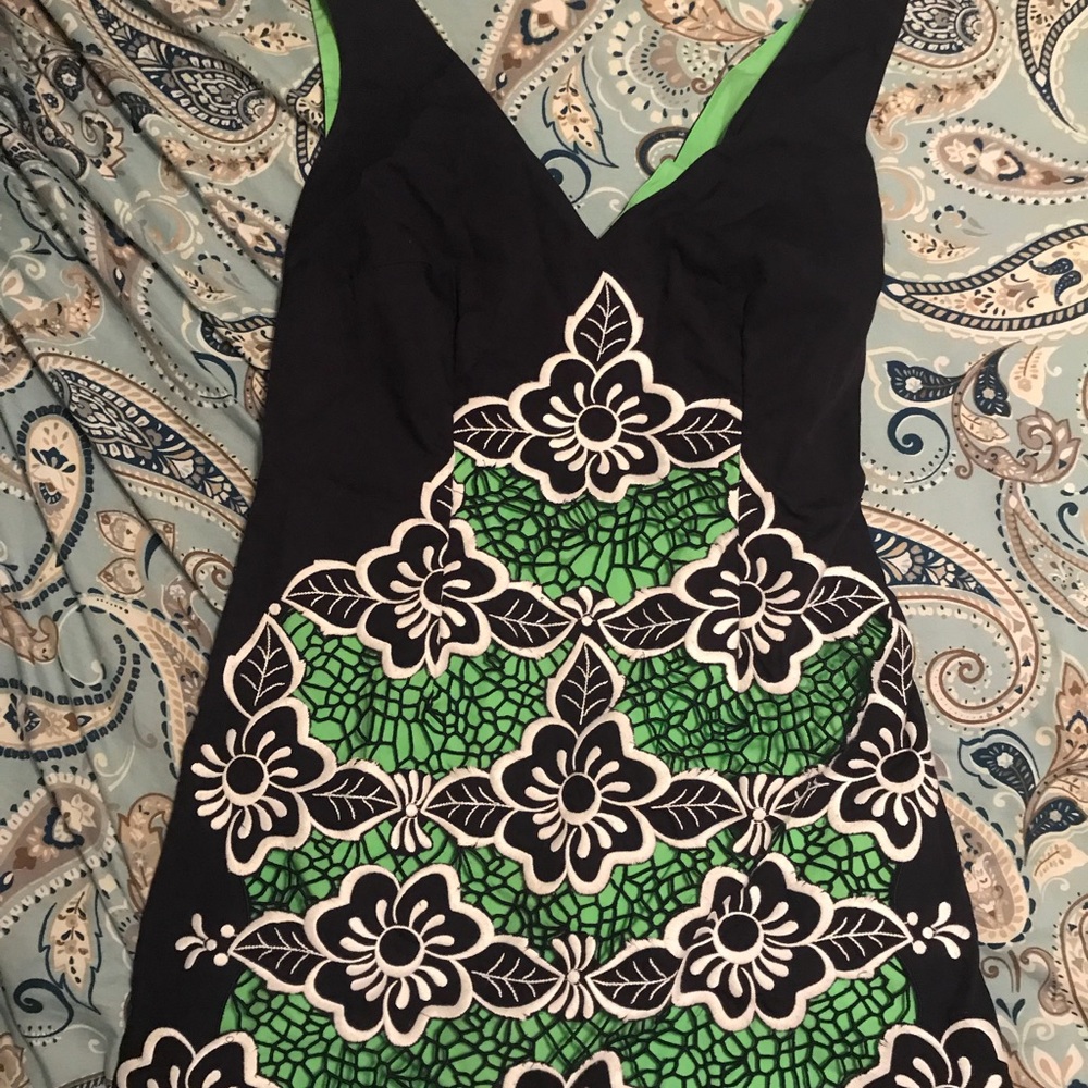 Size 0 Green and Navy Lilly Pulitzer Dress